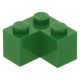 LEGO kocka 2x2 sarok, zöld (2357)